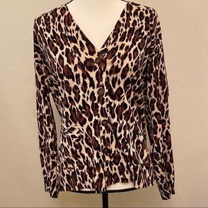 GRACE ELEMENTS Cardigan Sweater Leopard